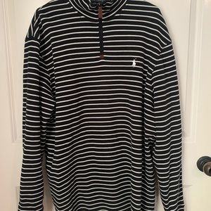 Men’s XL Polo Ralph Lauren quarter zip black/white pullover.